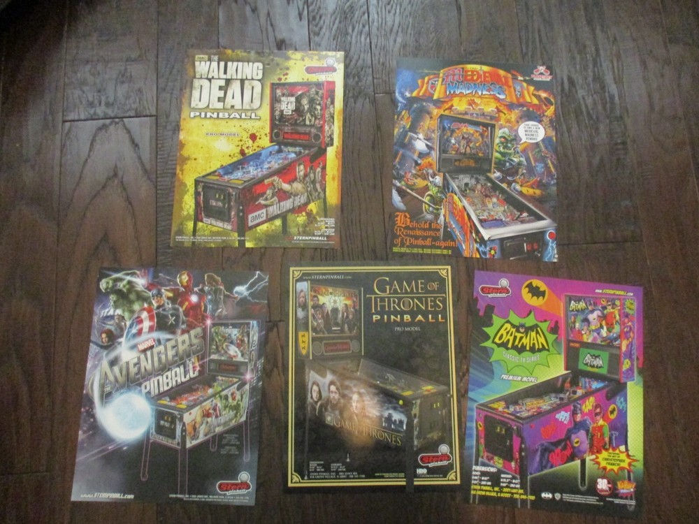 5 stern pinball brochures