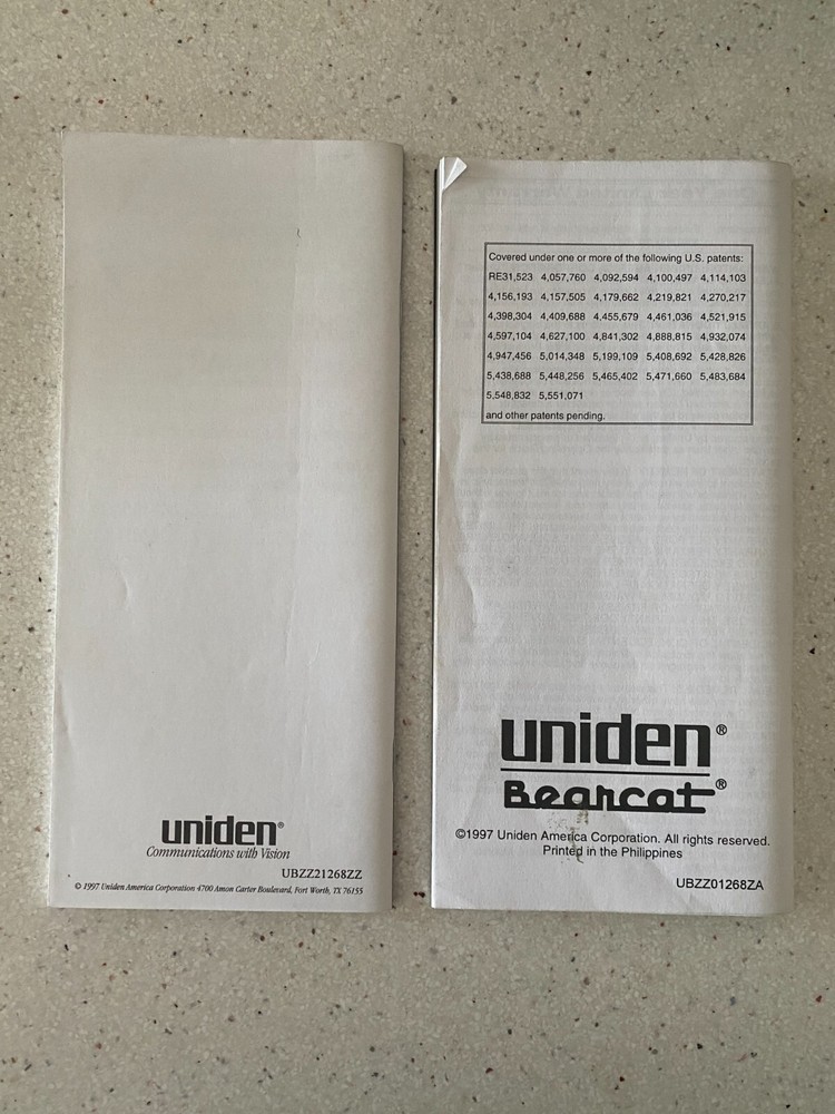 Uniden Bearcat Trunk Tracker Operating & Frequency Guide