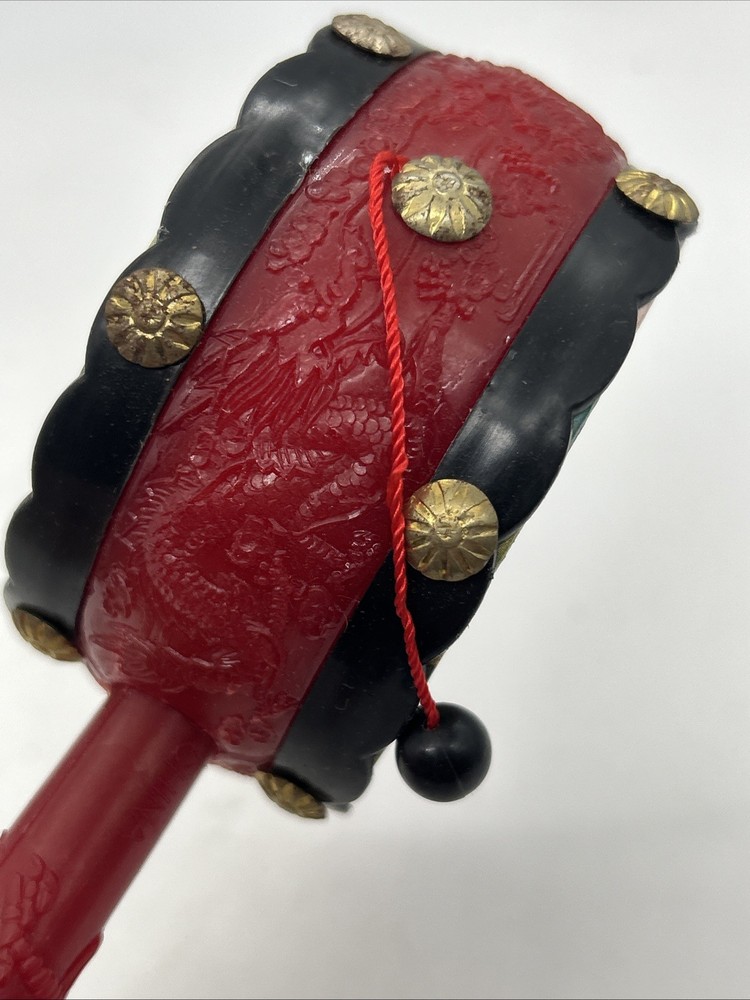 Traditional Asian Rattle Monkey Drum Den Den Daiko Koi