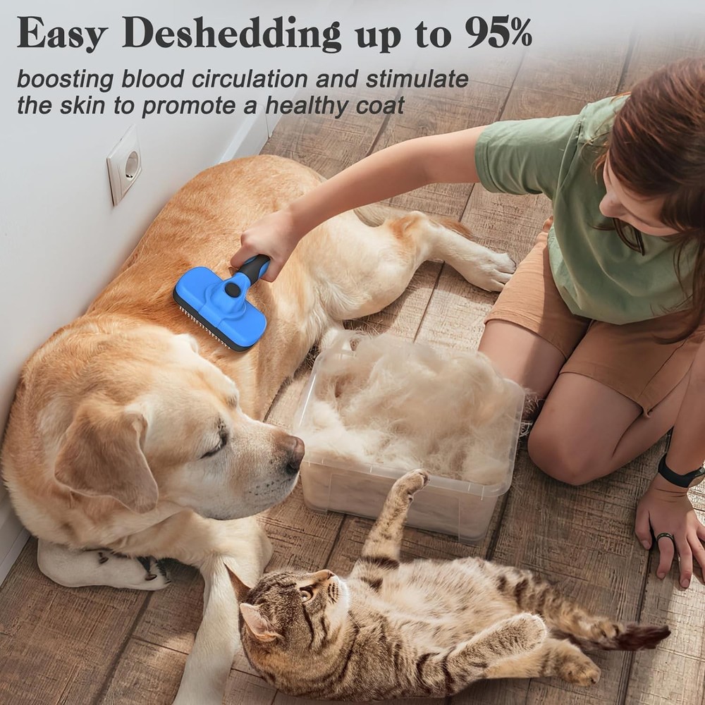 Self-Cleaning Slicker Grooming Brush for Pets