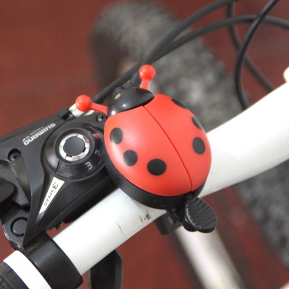 Bicycle Handlebar Ornament with Ladybird Design and Functional Ringing