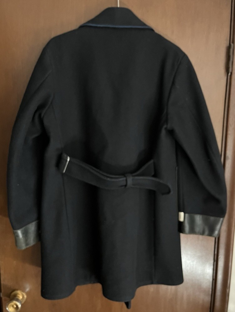 Vintage British Fireman Coat Double Breasted Heavy Coat