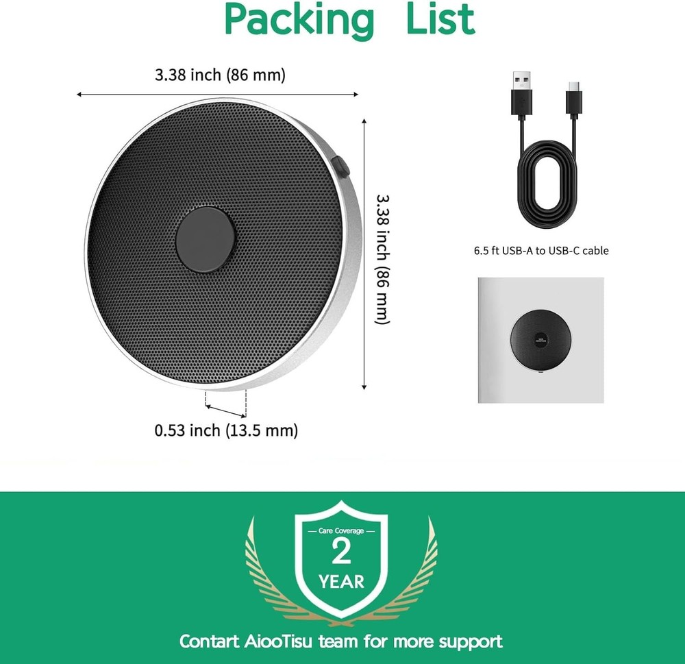 USB Microphone No Speaker,Desktop Computer Mic, Noise-Canceling Technology, Plug