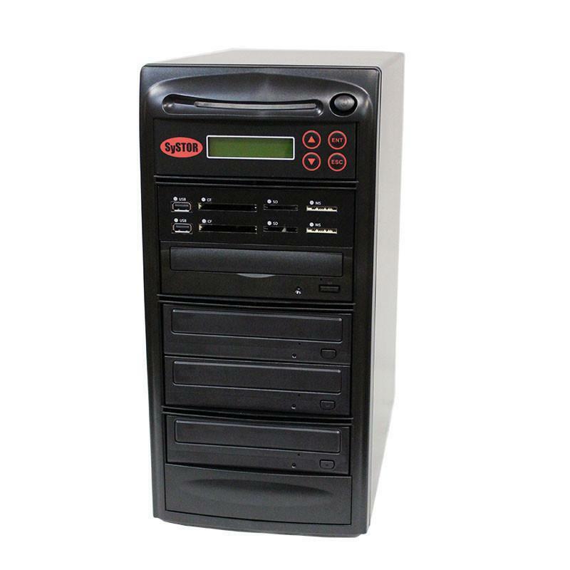 Systor Multi Media PLUS - USB SD CF Backup to 3 CD DVD Disc Duplicator 2YR WRNT