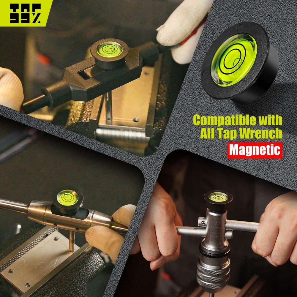 Tap Handle Tool Level, Guide, Small Level Bubble, Magnetic Bubble Black