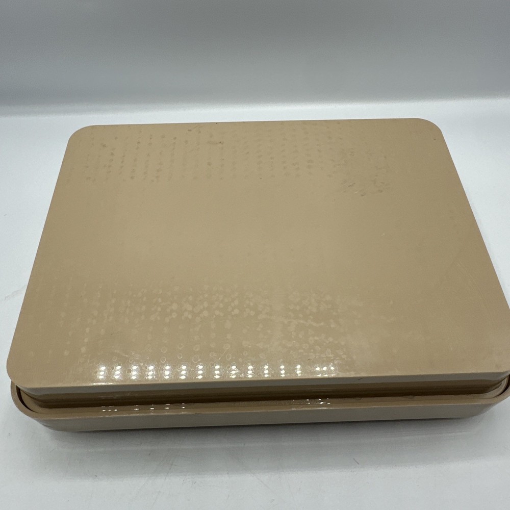 Estee Lauder EL Script Make-up Perfume Plastic Container Case Vintage