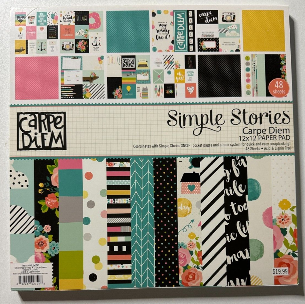 Simple Stories 12 x 12 Paper Pads-Multiple Variations Available-You Choose
