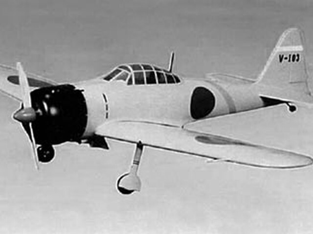 Mitsubishi A6M2 Zero 48" RC Model Airplane Full Size Printed Plans & Templates