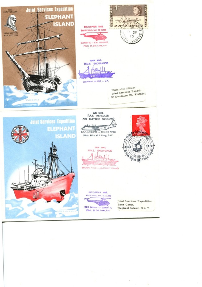 BRITISH ANTARCTIC TERRITORY COVERS (10) SEVERAL SIGNED