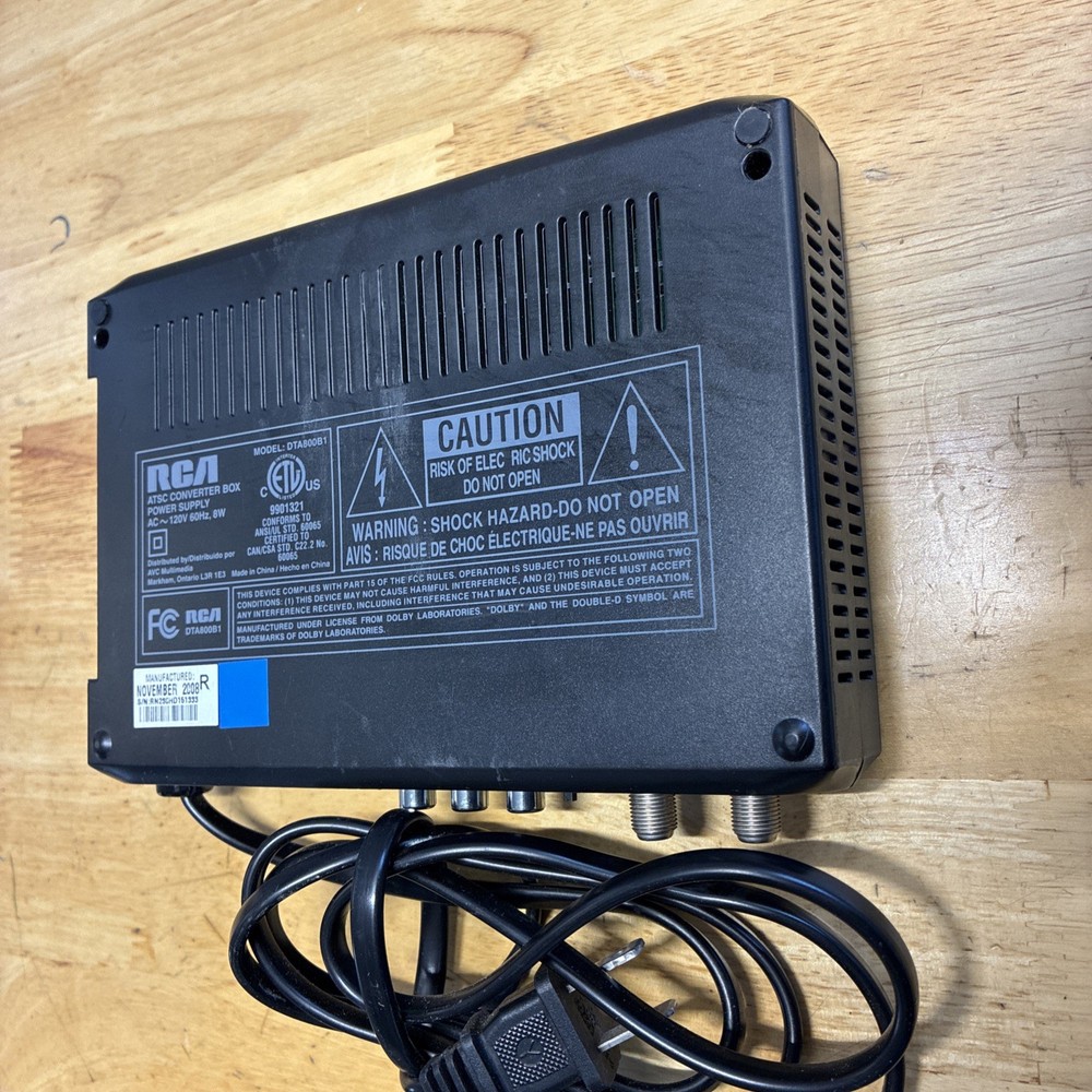 RCA, ATSC Converter Box, Model DTA800B1
