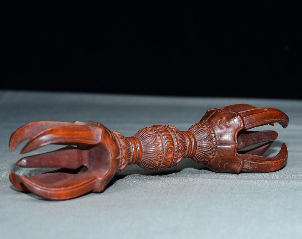 Exquisite Small Leaf Boxwood Diamond Pestle Handle