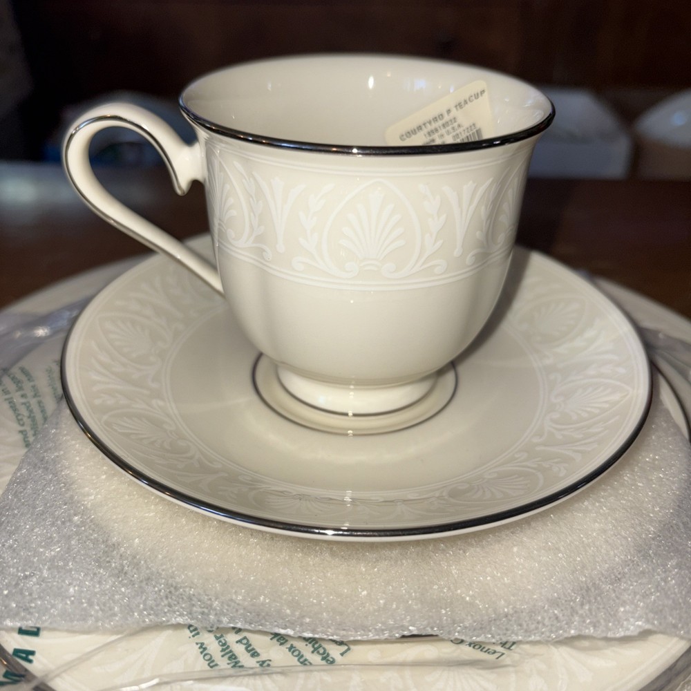 Lenox China Courtyard Platinum 5 Piece DINNER Place Setting - NWT