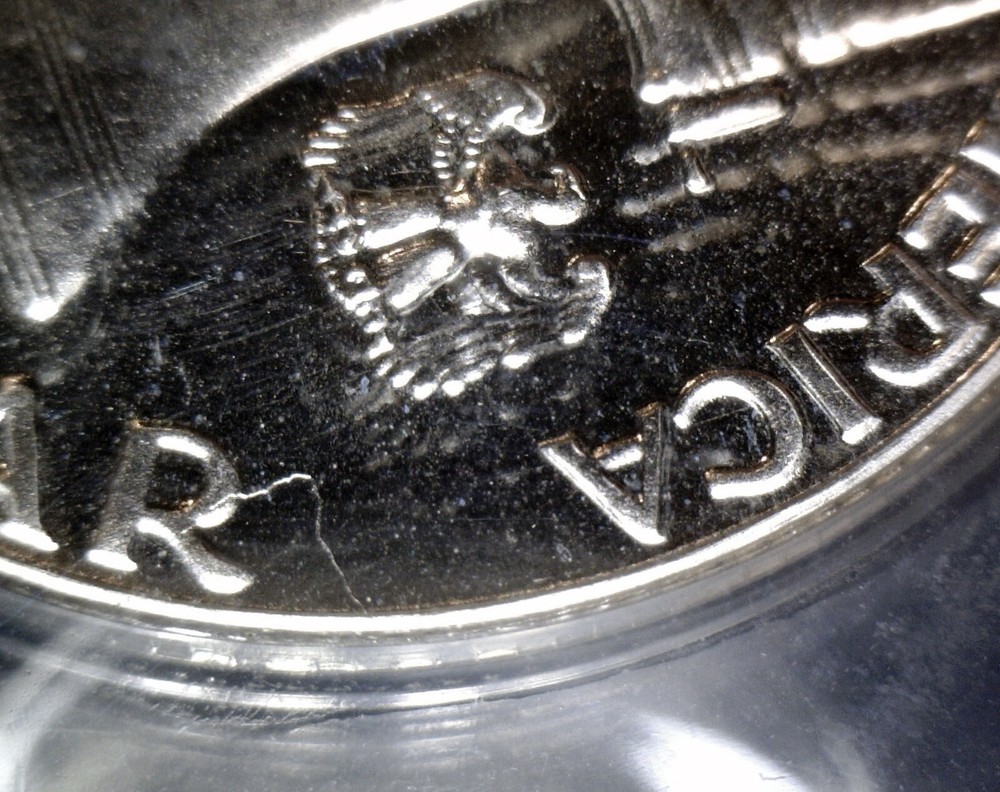 1953 ERROR ANACS PR66 Struck Thru Thread SILVER Franklin Half GEM PROOF Coin