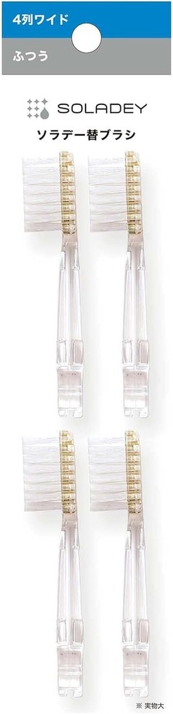 New Soladey-3 Regular Medium Solar Ionic Toothbrush Replacement M 4 pieces Japan