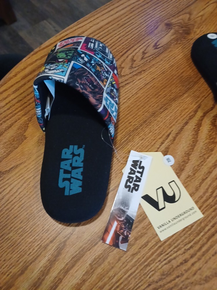 Star Wars Comic Strip Slippers Vanilla Underground NWT