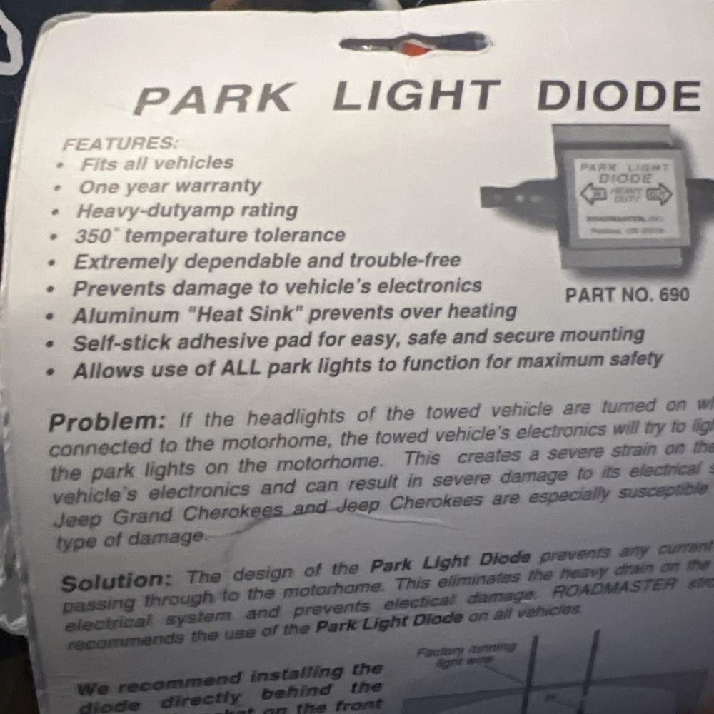 Roadmaster 690 Single Park Light Diode