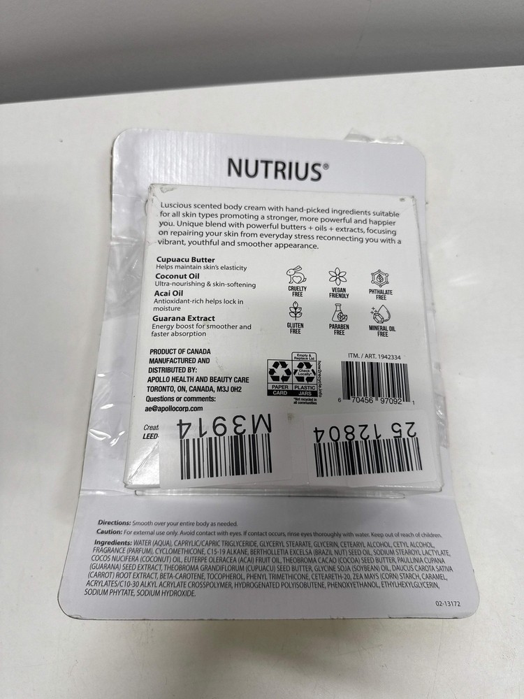 Nutrius Body Butter Cream 3 Piece Set