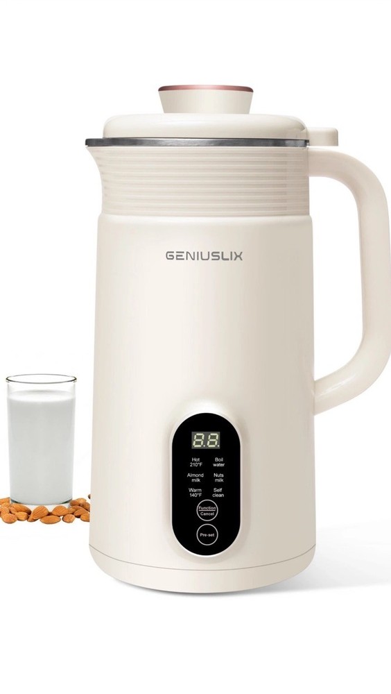 Geniuslix Automatic Vegan Nut Milk Maker Machine 24 oz Bundle In Box
