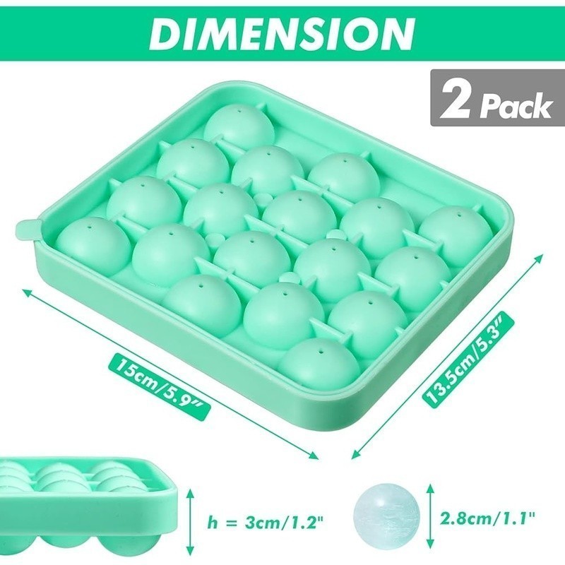 Silicone Ice Cube Molds 36PCS Round Ice Balls Maker Easy Release Drinks New