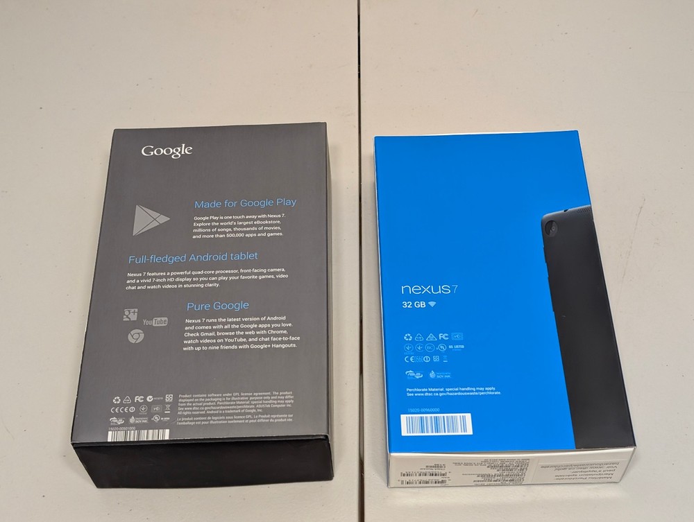 EMPTY BOX For Google Nexus 7 1st and 2nd Gen - Original Manual/Inserts