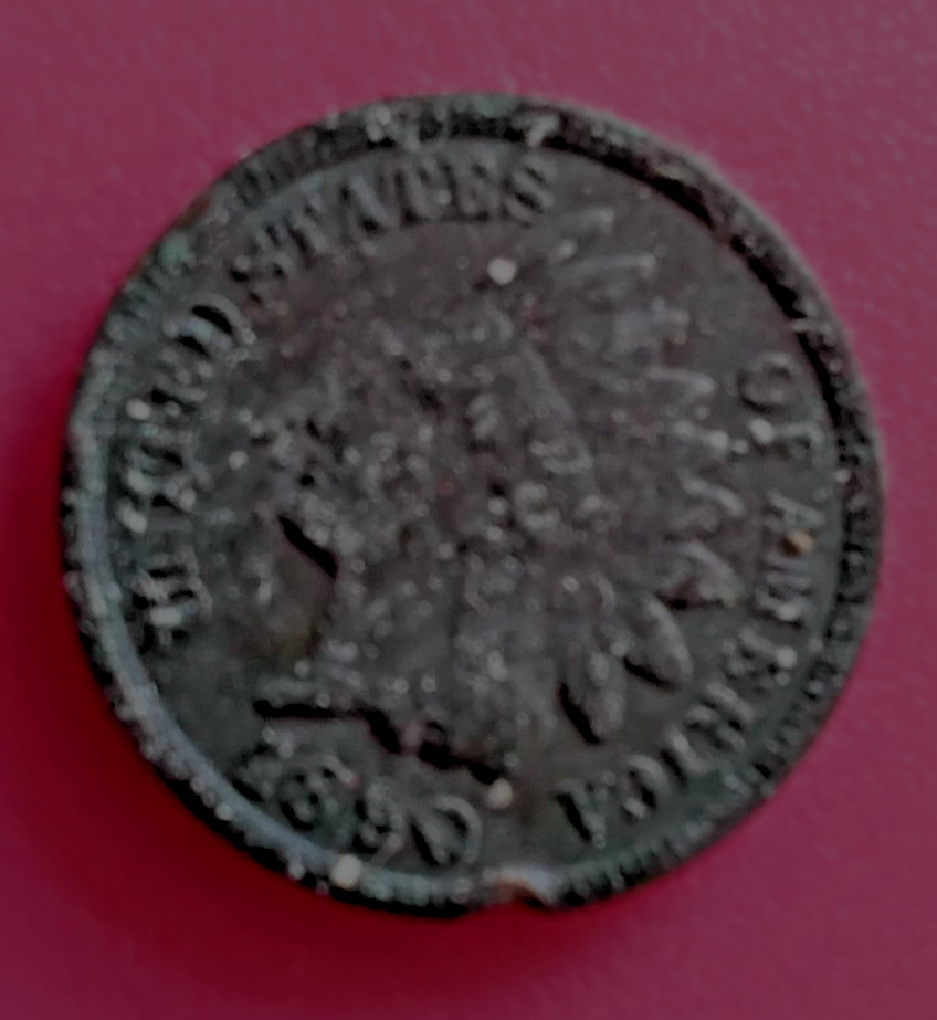 WELL CIRCULATED 1860 US 1 CENT COIN