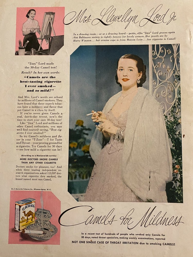 Camel Cigarettes, Full Page Vintage Print Ad