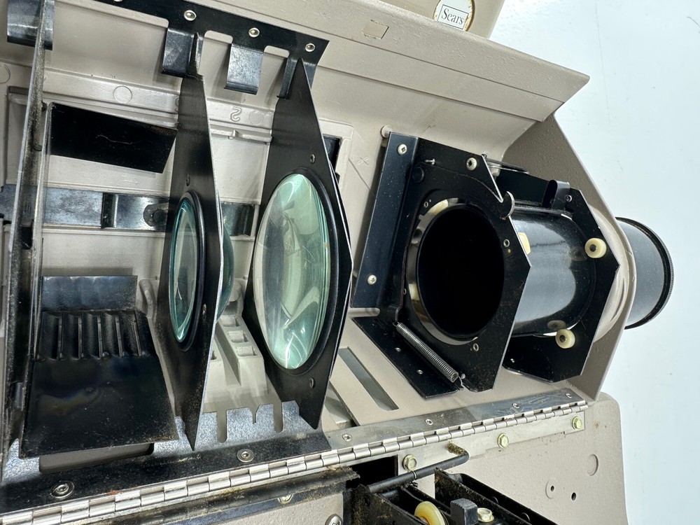 Vintage SEARS Automatic 500 No. 9865 SLIDE PROJECTOR Blower works Untested