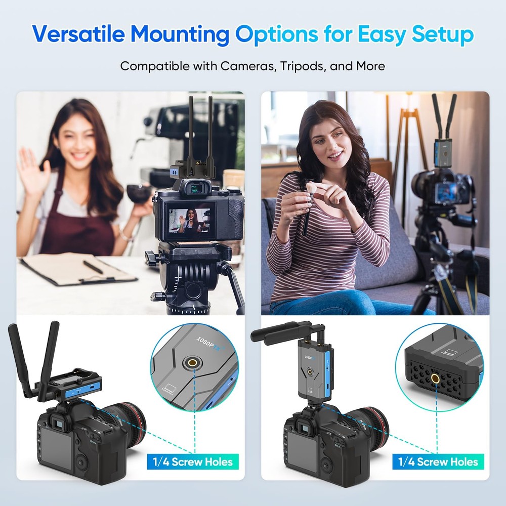 Wireless HDMI Transmitter and Receiver,1640Ft / 500M, 4K Decoding 1080P@60Hz ...