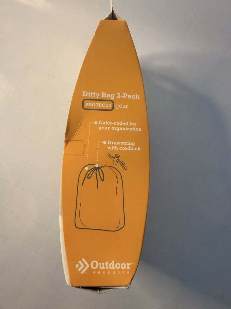 Outdoor Products 3-Pack Color-Coded Drawstring Storage Bags, Small/Medium/Large