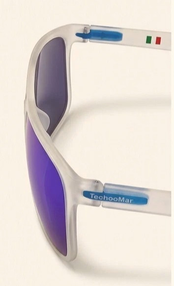 Technomarine Manta Ray TMEW006-08 Rectangular Translucent Frame Dark Blue Lens
