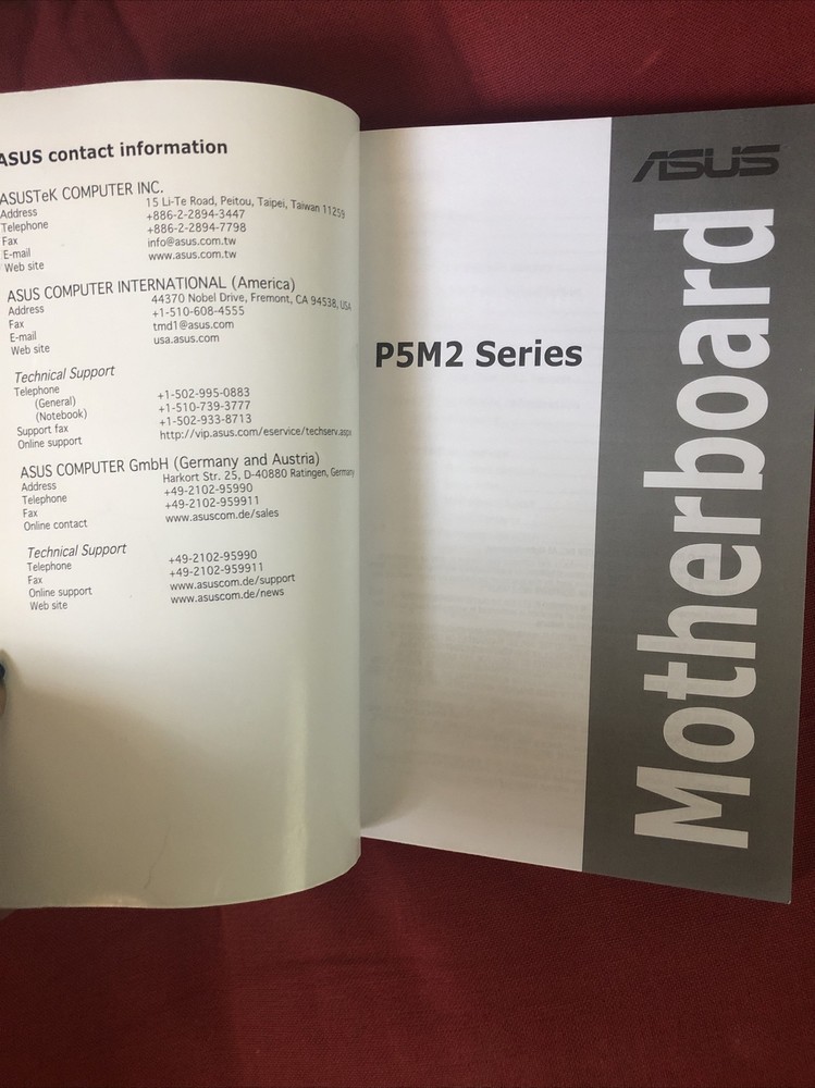 Asus Server - P5M2 Series Motherboard - User Guide
