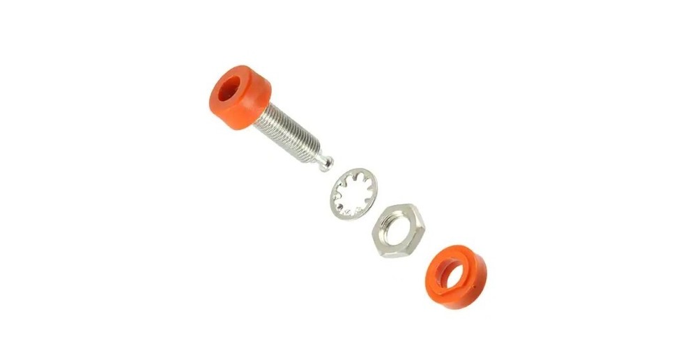 POMONA ELECTRONICS ORANGE 1581-3 PANEL MOUNT BANANA JACK 10/PKG *NEW*