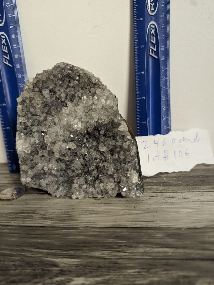 Amethyst standing cut base crystal geode.  2.46 Pounds Lbs Lb
