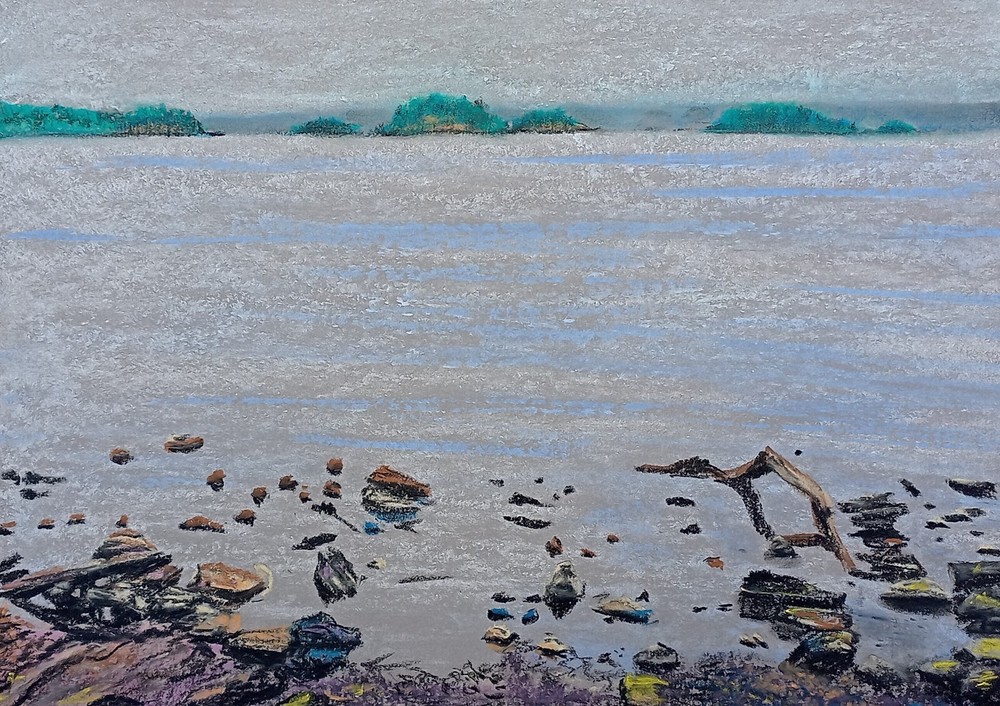 pastels drawing, 21x30 cm size