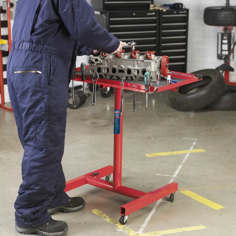 Sealey Mobile Workstation Adjustable-Height Workshop Warehouse Workbench