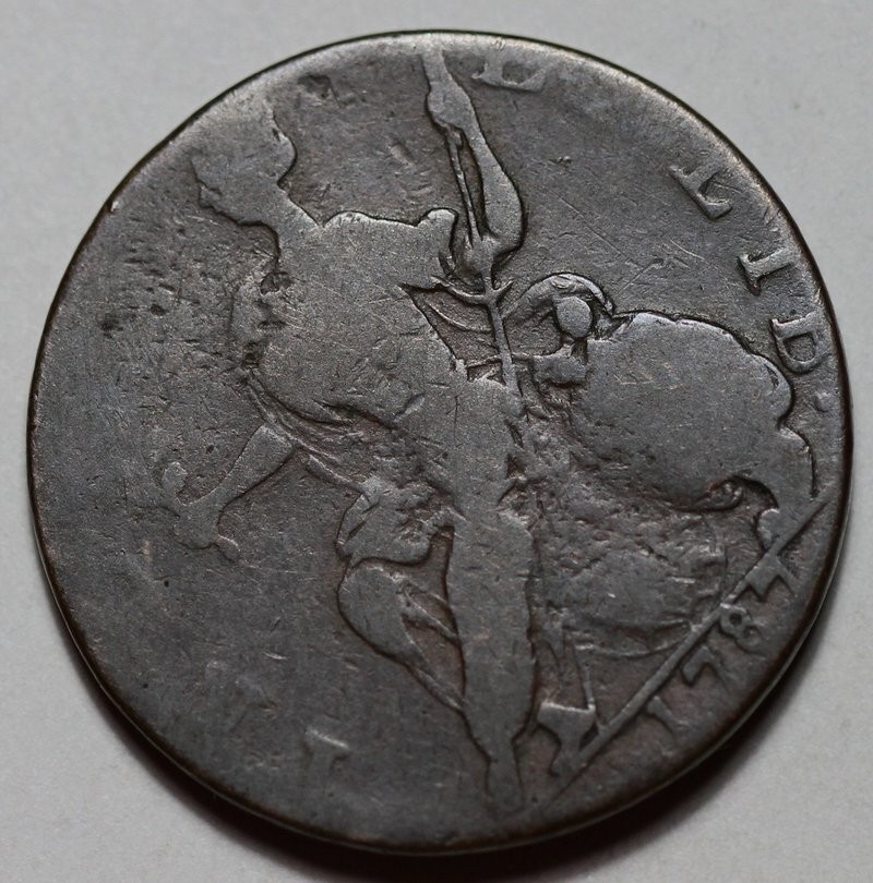 1787 Connecticut Colonial Copper, Horned Bust