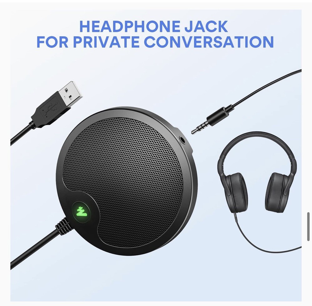 Maono AU-BM10 USB Conference Boundary Computer Microphone, Black