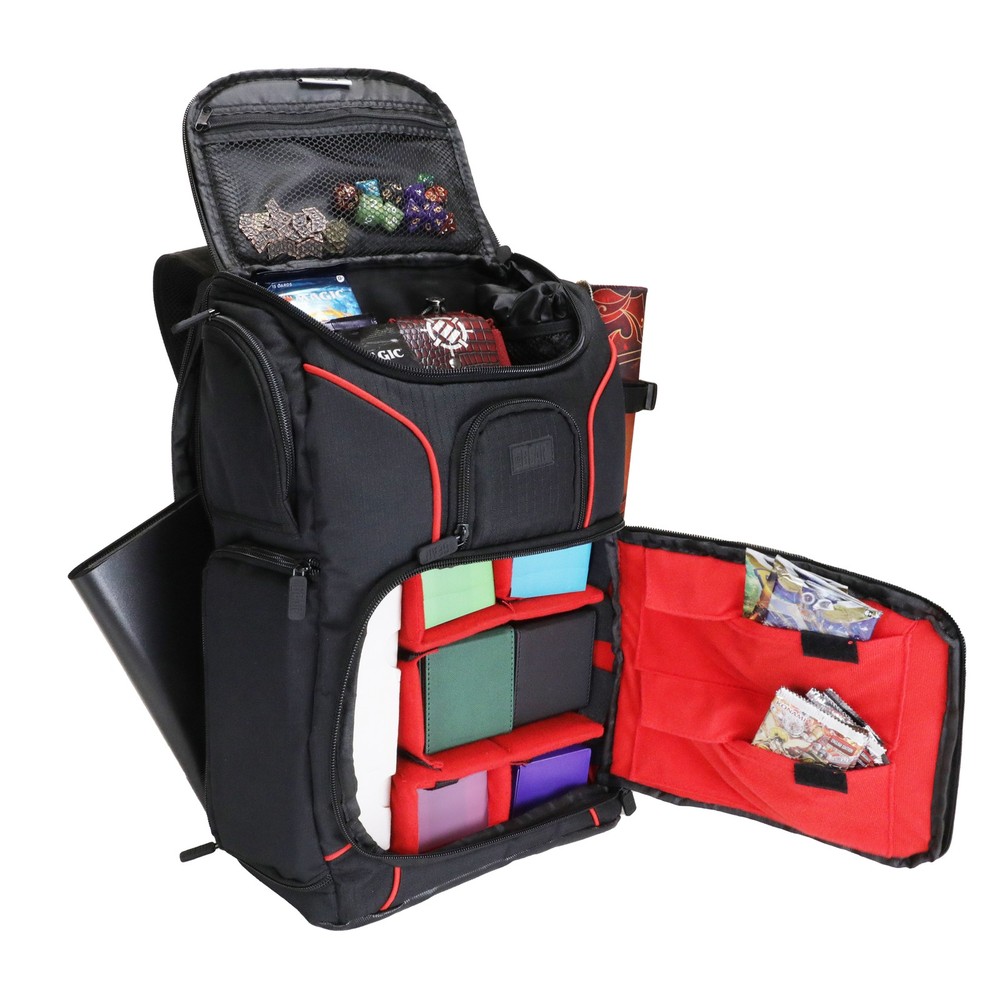 USA Gear Magic the Gathering Backpack with Customizable Interior (Red)