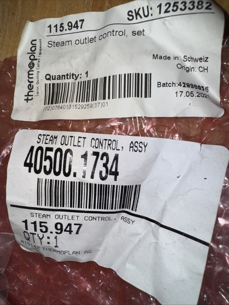 THERMOPLAN STEAM OUTLET CONTROL, ASSEMBLY