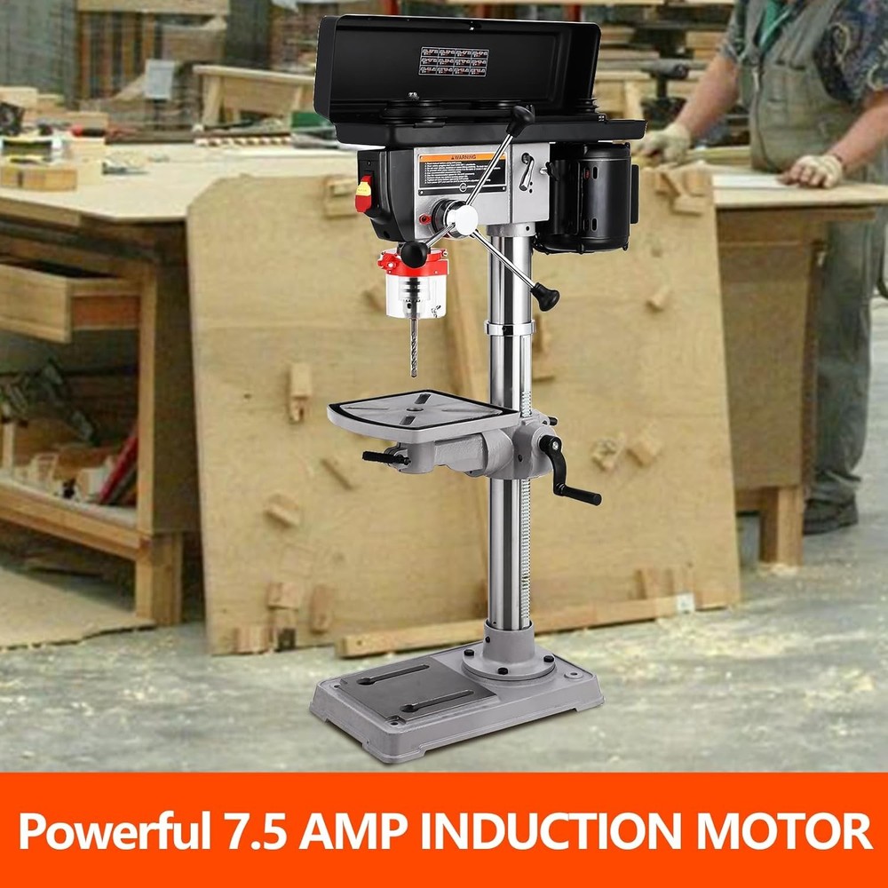 13-Inch Benchtop Drill Press Cast Iron Drill Press 7.5 Amp Variable Speed