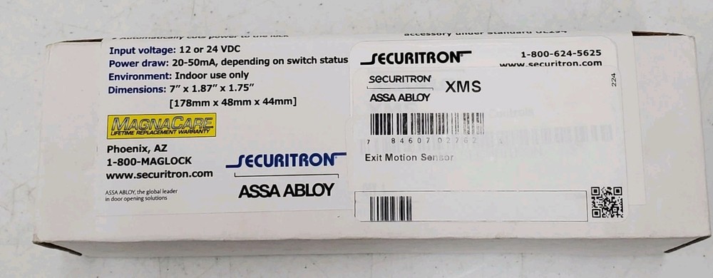 Securitron XMS Exit Motion Sensor - White  (134660-1 AO BY6B)