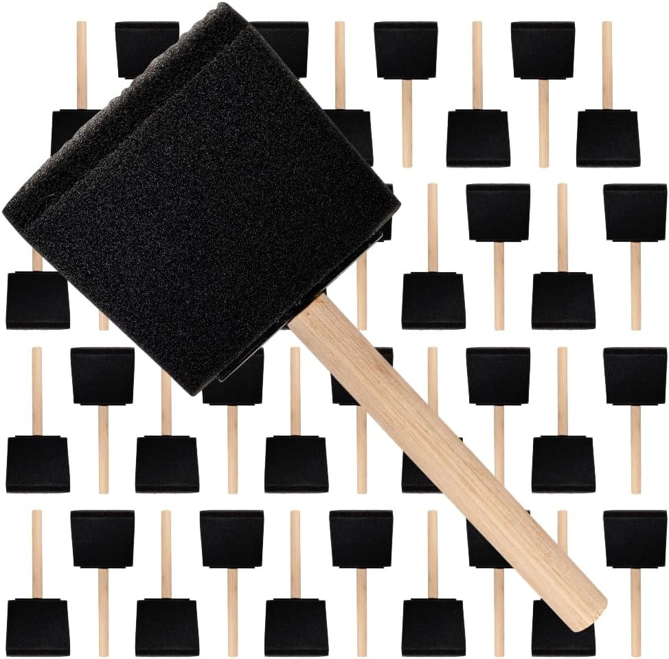 - Foam Brushes - 3 Inch - 36 Piece Poly Foam Brush Set