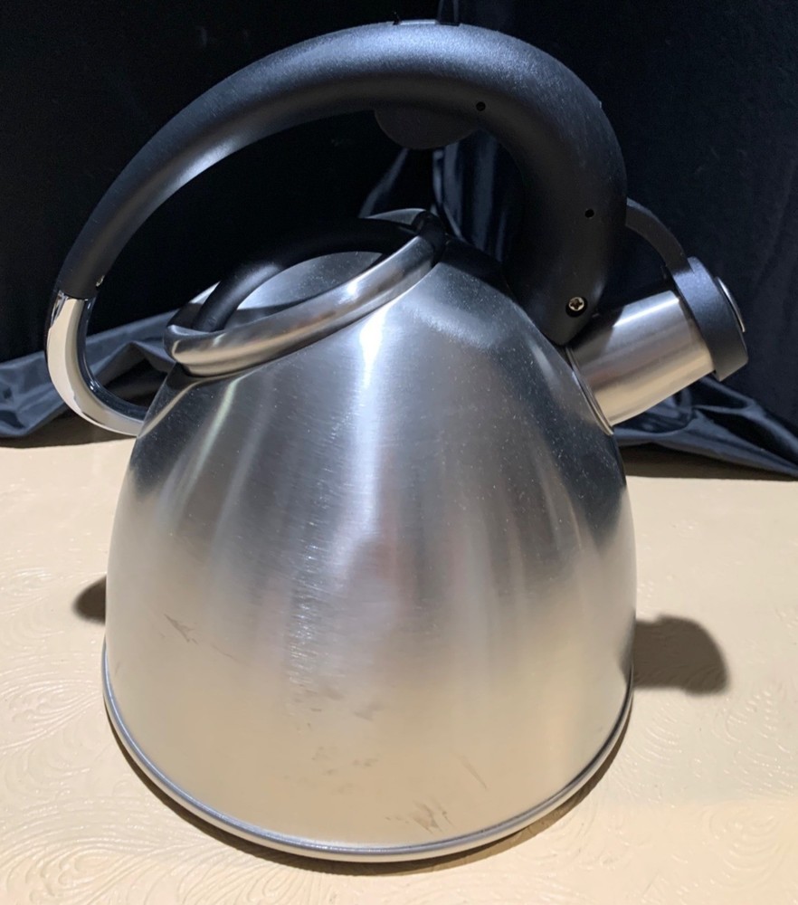 Vine Series Whistling Stainless Steel Tea Kettle Leaf Design & Black Handle