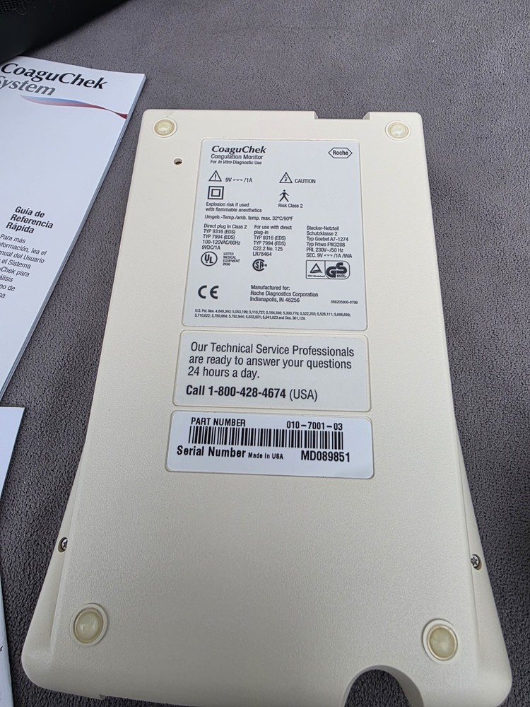 Boehringer Mannheim Roche Coague Check System For Prothrombin Time Self Testing