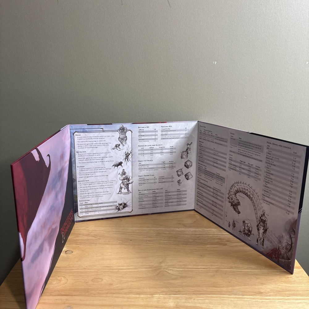 Dungeons & Dragons 5th Edition 5E 4-Panel DM's Dungeon Master's Screen 2017