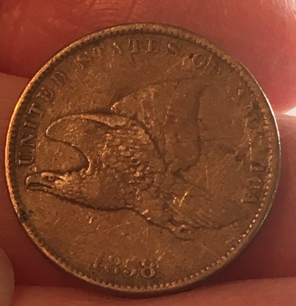 1858 Flying Eagle One Cent Penny Circulated