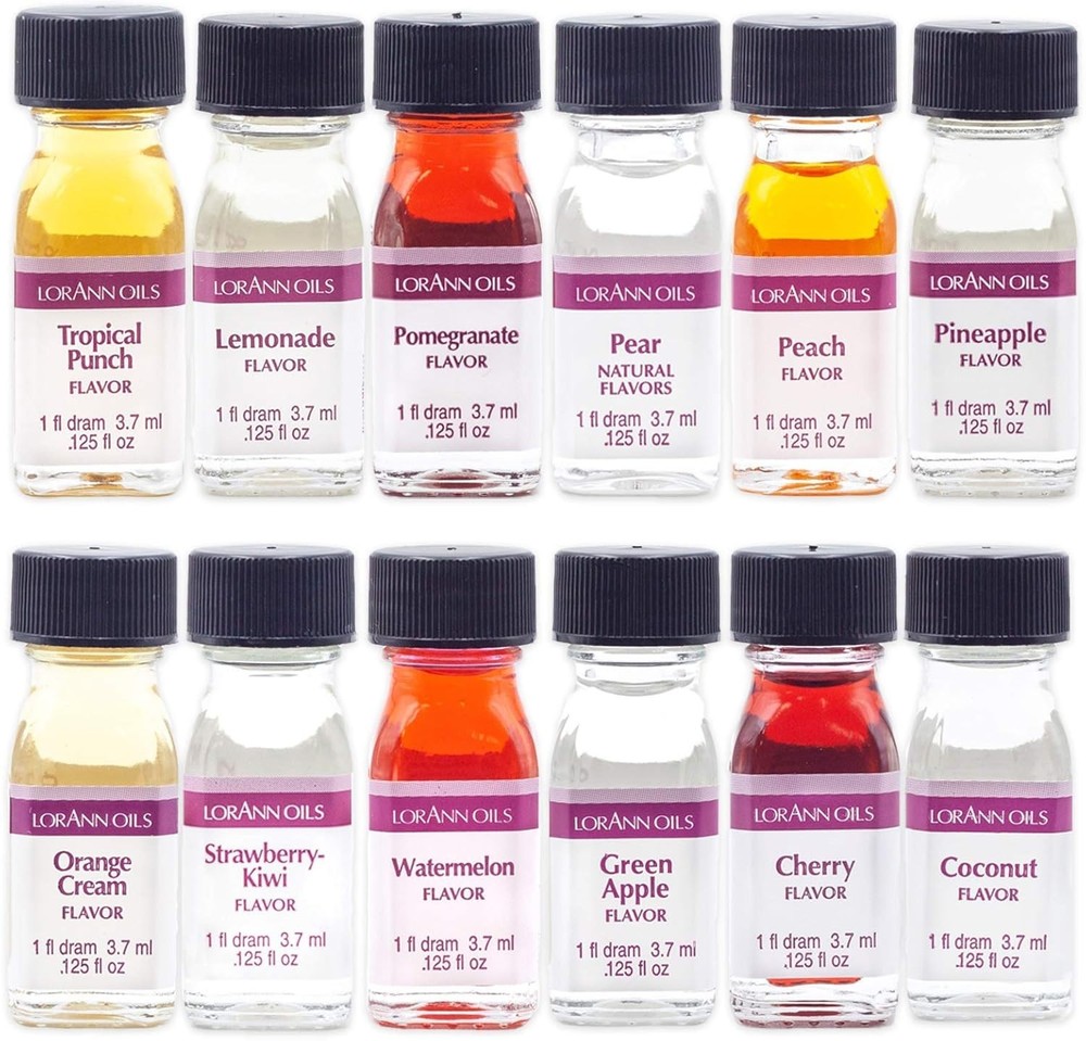 LorAnn Super Strength Flavoring Essentials: 12 Dram Bottles - Perfect for Baking