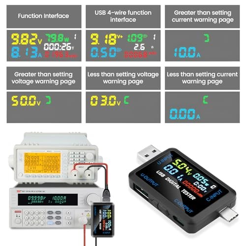 USB and Type-C Tester - Multi-Functional Digital Tester for DC 4.5 USB&Type-C