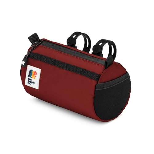 Handlebar Bike Bag – Water-Resistant Hard Shell with Quick-Access Zipper, Rust