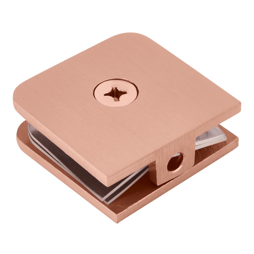 CRL UC77BC0 Brushed Copper Traditional Style Fixed Panel U-Clamp